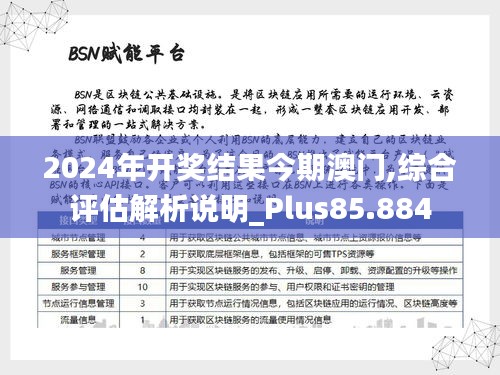 2024年开奖结果今期澳门,综合评估解析说明_Plus85.884