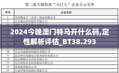 2024今晚澳门特马开什么码,定性解析评估_BT38.293