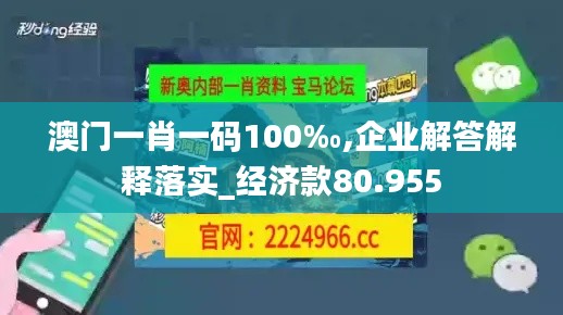 澳门一肖一码100‰,企业解答解释落实_经济款80.955