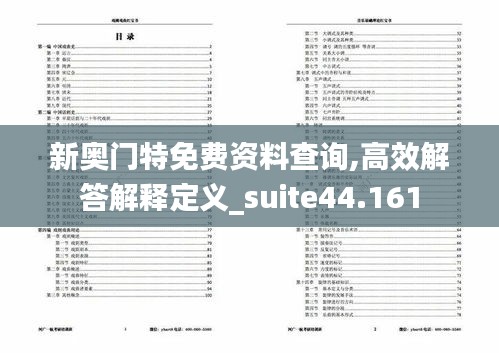 新奥门特免费资料查询,高效解答解释定义_suite44.161