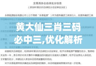 黄大仙三肖三码必中三,优化解析落实机制_双语版49.249