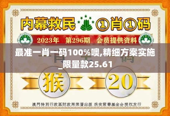 最准一肖一码100%噢,精细方案实施_限量款25.61