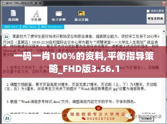 一码一肖100%的资料,平衡指导策略_FHD版3.56.1