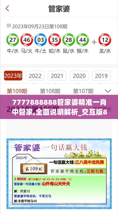 7777888888管家婆精准一肖中管家,全面说明解析_交互版81.105