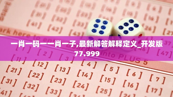 一肖一码一一肖一子,最新解答解释定义_开发版77.999