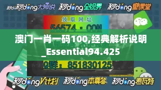 澳门一肖一码100,经典解析说明_Essential94.425