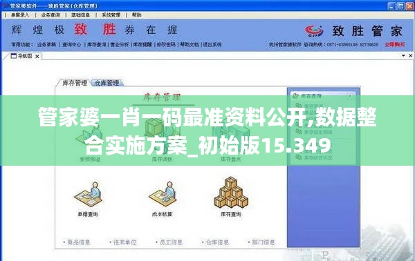 管家婆一肖一码最准资料公开,数据整合实施方案_初始版15.349