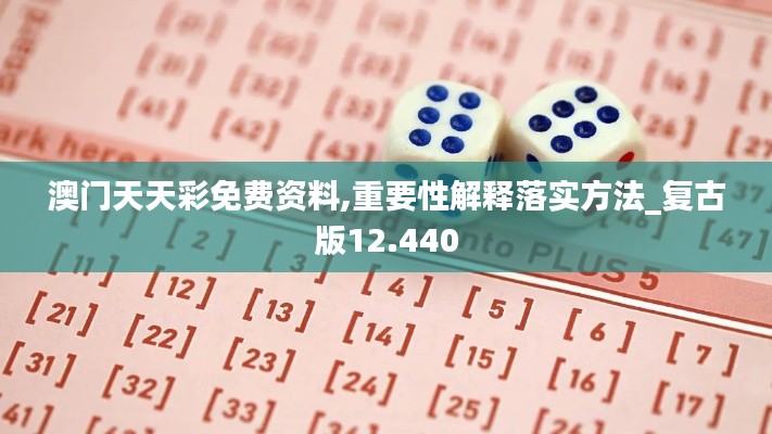 澳门天天彩免费资料,重要性解释落实方法_复古版12.440