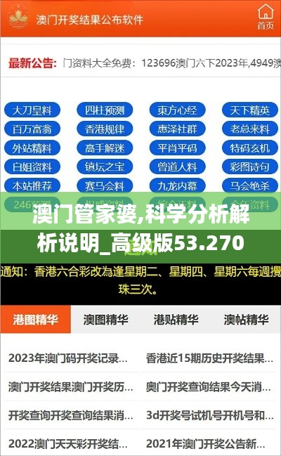 澳门管家婆,科学分析解析说明_高级版53.270