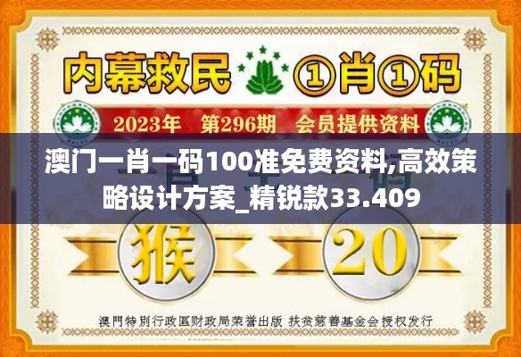 澳门一肖一码100准免费资料,高效策略设计方案_精锐款33.409