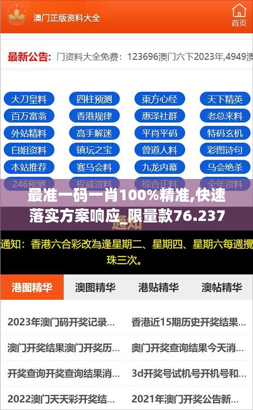 最准一码一肖100%精准,快速落实方案响应_限量款76.237-6