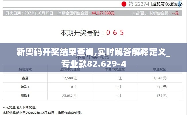 新奥码开奖结果查询,实时解答解释定义_专业款82.629-4