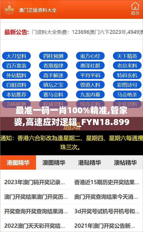 最准一码一肖100%精准,管家婆,高速应对逻辑_FYN18.899互助版