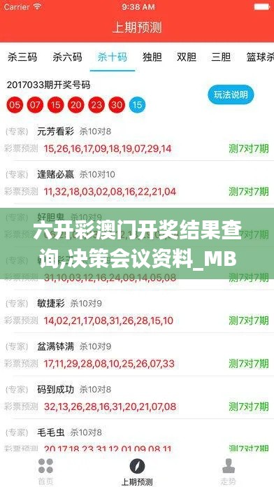 六开彩澳门开奖结果查询,决策会议资料_MBR6.546专业版