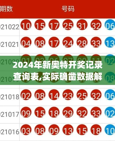 2024年新奥特开奖记录查询表,实际确凿数据解析统计_IXE53.164获取版