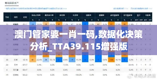 澳门管家婆一肖一码,数据化决策分析_TTA39.115增强版