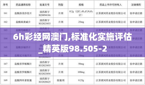 6h彩经网澳门,标准化实施评估_精英版98.505-2