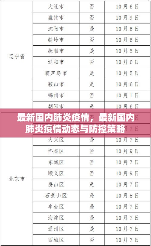 最新国内肺炎疫情动态及防控策略概览