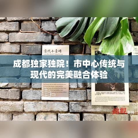 成都独家独院！市中心传统与现代的完美融合体验