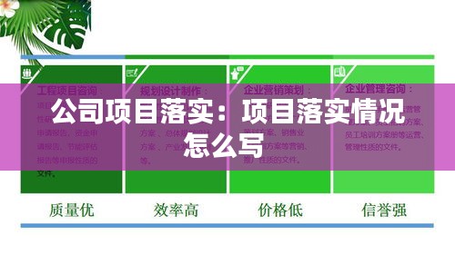 公司项目落实：项目落实情况怎么写 