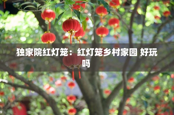 独家院红灯笼：红灯笼乡村家园 好玩吗 