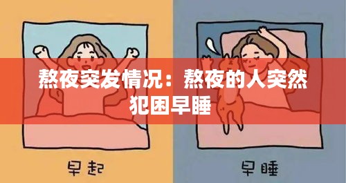 熬夜突发情况：熬夜的人突然犯困早睡 