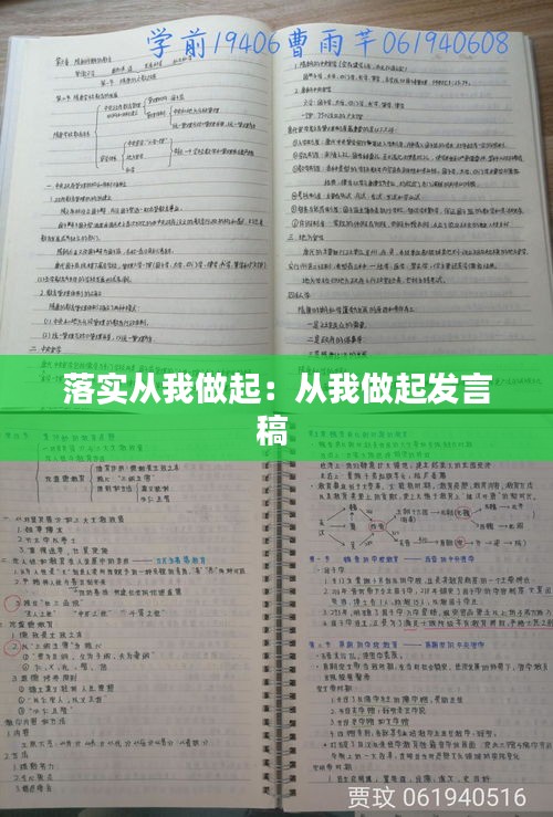 落实从我做起：从我做起发言稿 