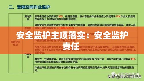 安全监护主项落实：安全监护责任 