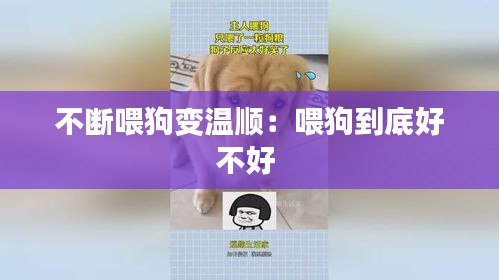 不断喂狗变温顺：喂狗到底好不好 