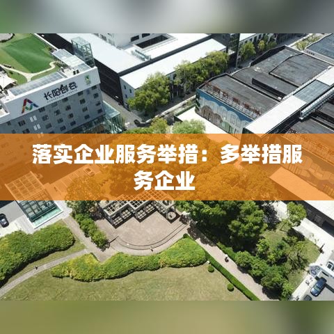 落实企业服务举措：多举措服务企业 