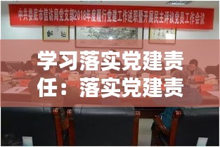 学习落实党建责任：落实党建责任情况报告 