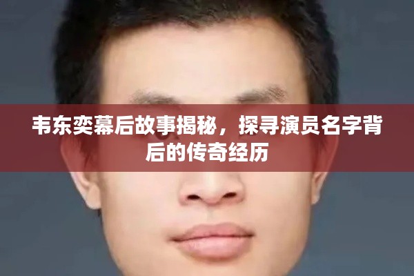 韦东奕幕后故事揭秘，探寻演员名字背后的传奇经历