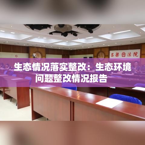 生态情况落实整改：生态环境问题整改情况报告 