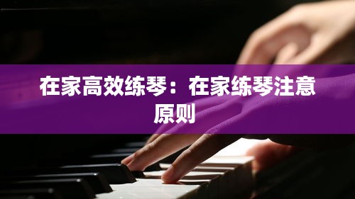 在家高效练琴：在家练琴注意原则 