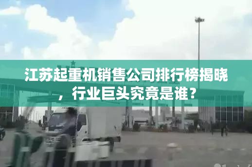 江苏起重机销售公司排行榜揭晓，行业巨头究竟是谁？