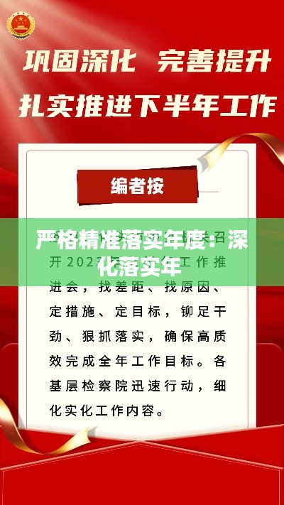 严格精准落实年度：深化落实年 