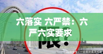 六落实 六严禁：六严六实要求 