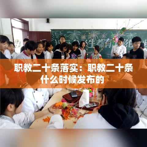 职教二十条落实：职教二十条什么时候发布的 