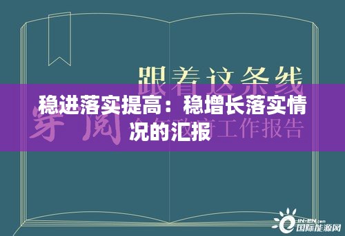 稳进落实提高：稳增长落实情况的汇报 