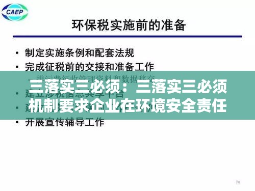 三落实三必须：三落实三必须机制要求企业在环境安全责任中如何执行 