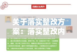 关于落实整改方案：落实整改内容 