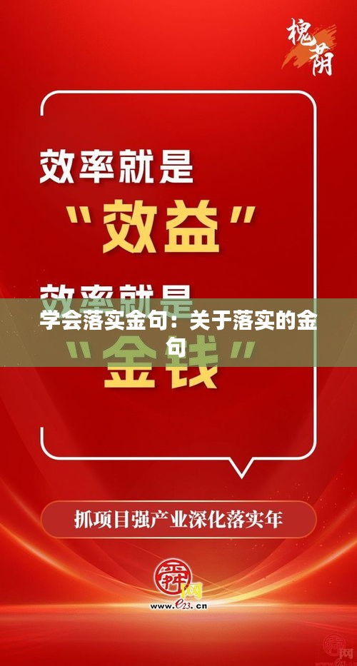 学会落实金句：关于落实的金句 