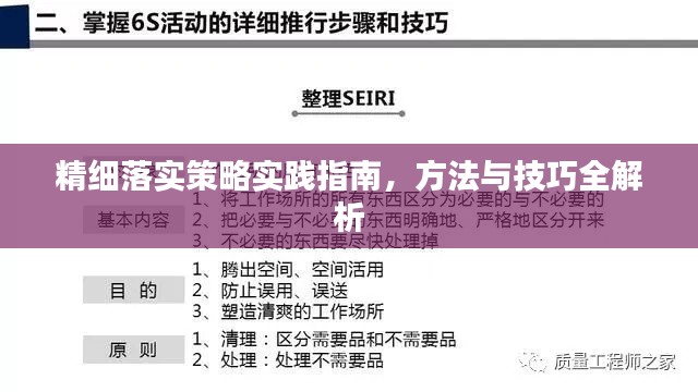 精细落实策略实践指南，方法与技巧全解析