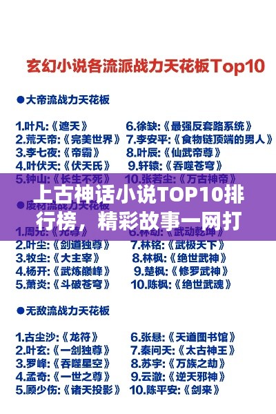 上古神话小说TOP10排行榜，精彩故事一网打尽！