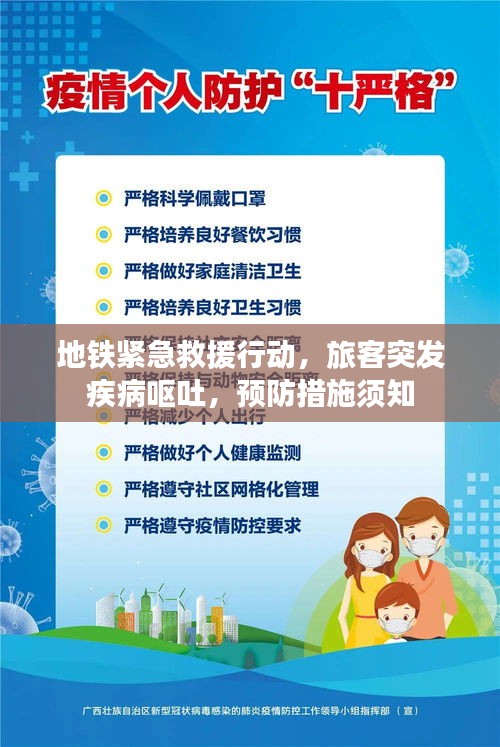 地铁紧急救援行动，旅客突发疾病呕吐，预防措施须知