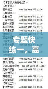 专题快练一，高效学习秘诀大揭秘——策略与技巧助你飞速进步！