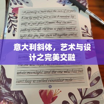 意大利斜体，艺术与设计之完美交融