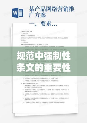 规范中强制性条文的重要性及其实际应用解析
