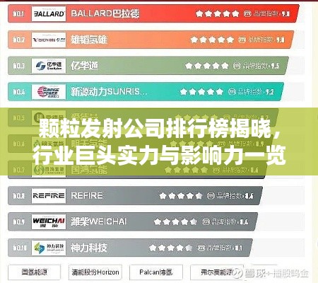 颗粒发射公司排行榜揭晓，行业巨头实力与影响力一览