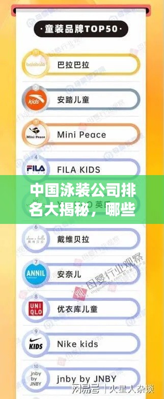 中国泳装公司排名大揭秘，哪些品牌独占鳌头？